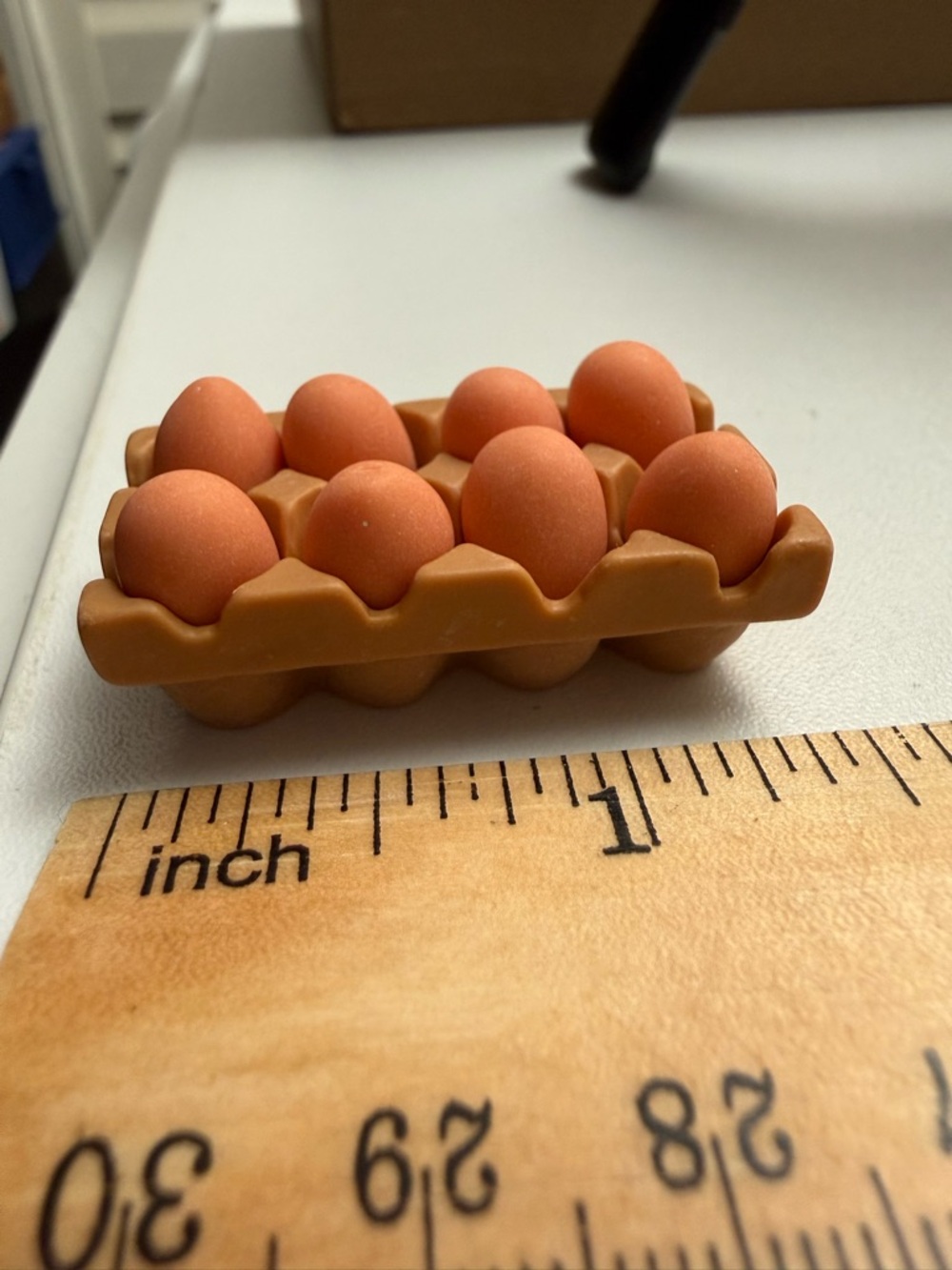Miniature Egg Carton with Brown Eggs
